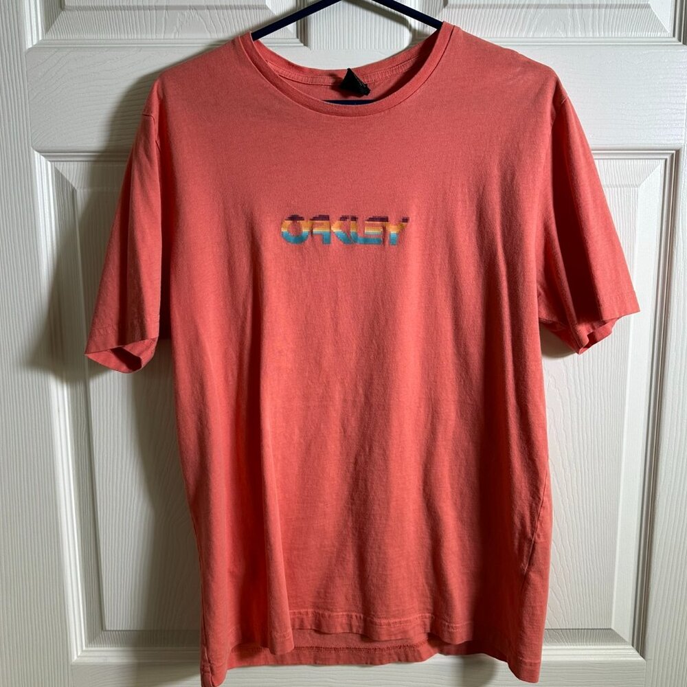 Oakley Foothill Ranch California T-Shirt 'Custom Fit' - Pink/Salmon - Large